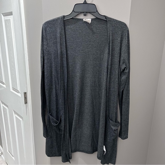 Urban Outfitters Caution to the Wind Slate Gray Open Front Pocketed Caridigan-Md - Picture 1 of 4